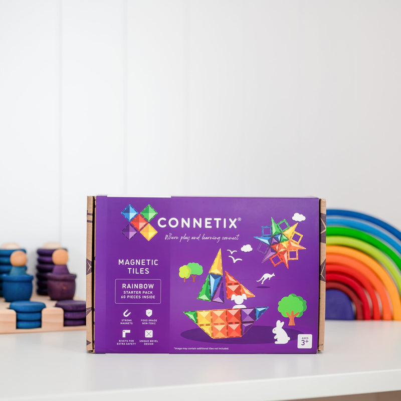 Set Magnetic Connetix - set de baza - 60 piese - Connetix Magnetic Tiles -set de constructie magnetic