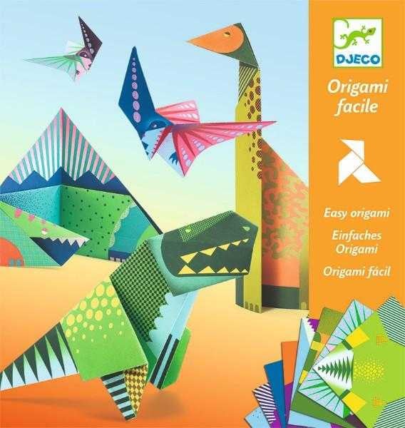 Origami dinozauri Djeco - o introducere in origami pentru copii - nivel incepator