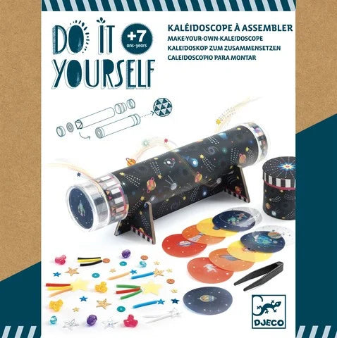 Set DIY Djeco, Caleidoscop Spatiu - kit DIY copii- activitati creative petreceri copii - set bricolaj copii