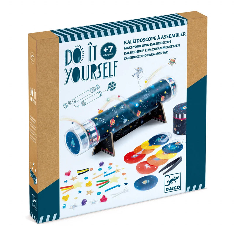 Set DIY Djeco, Caleidoscop Spatiu - kit DIY copii- activitati creative petreceri copii - set bricolaj copii