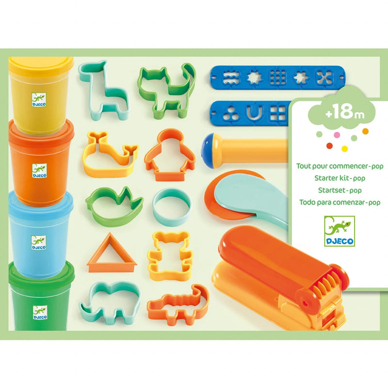 Set modelaj cu plastilina Djeco culori pop - trusa plastilina si forme