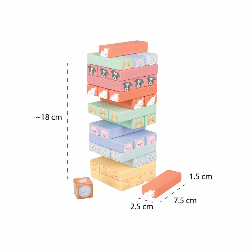 Turnul Instabil Cu Animale De Ferma, Orange Tree Toys