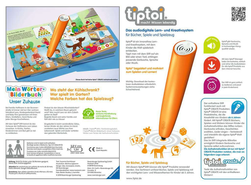 Pachet Carte interactiva si Creion TipToi Ravensburger Casa noastra (carte in limba germana)