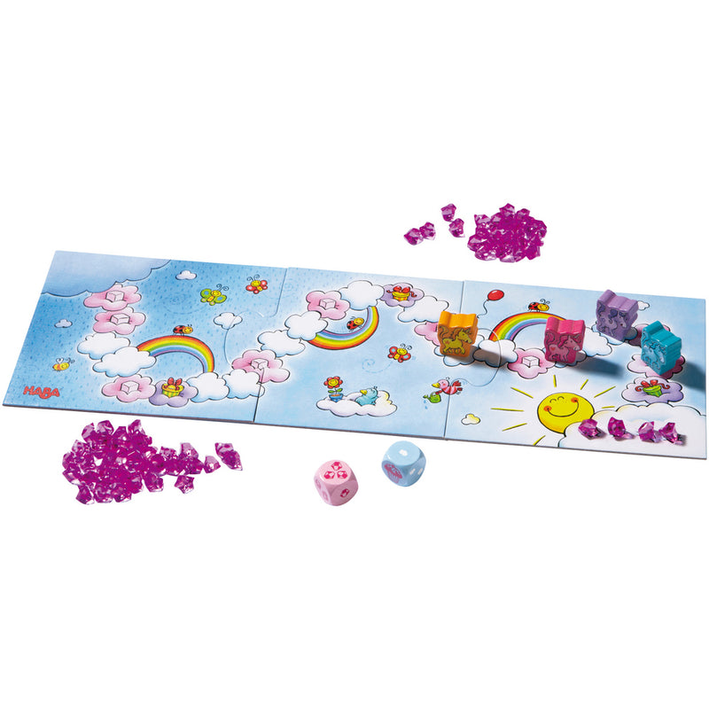 Joc HABA Unicorni - Unicorn Glitterluck – Cloud Crystals - Unicorni cu sclipici Cristale de nori HABA