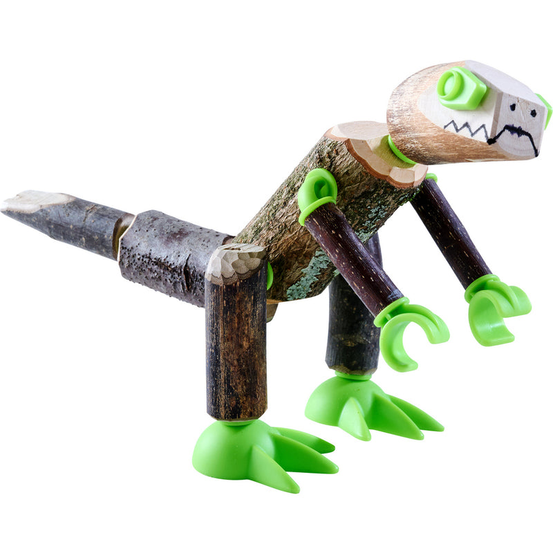 HABA Terra Kids Connectors - Dinozauri - set de constructie conectori lemn