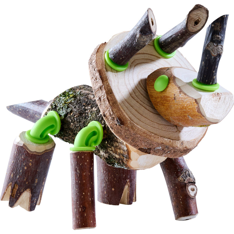 HABA Terra Kids Connectors - Dinozauri - set de constructie conectori lemn