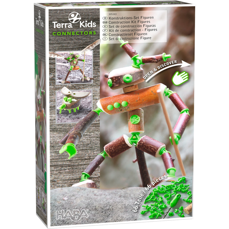 HABA Terra Kids Connectors - Figurine - set de constructie conectori lemn