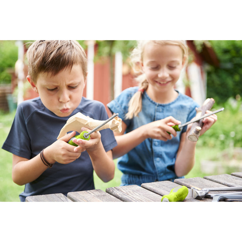 HABA Terra Kids Set pile si raspele pentru lemn - bricolaj lemn copii