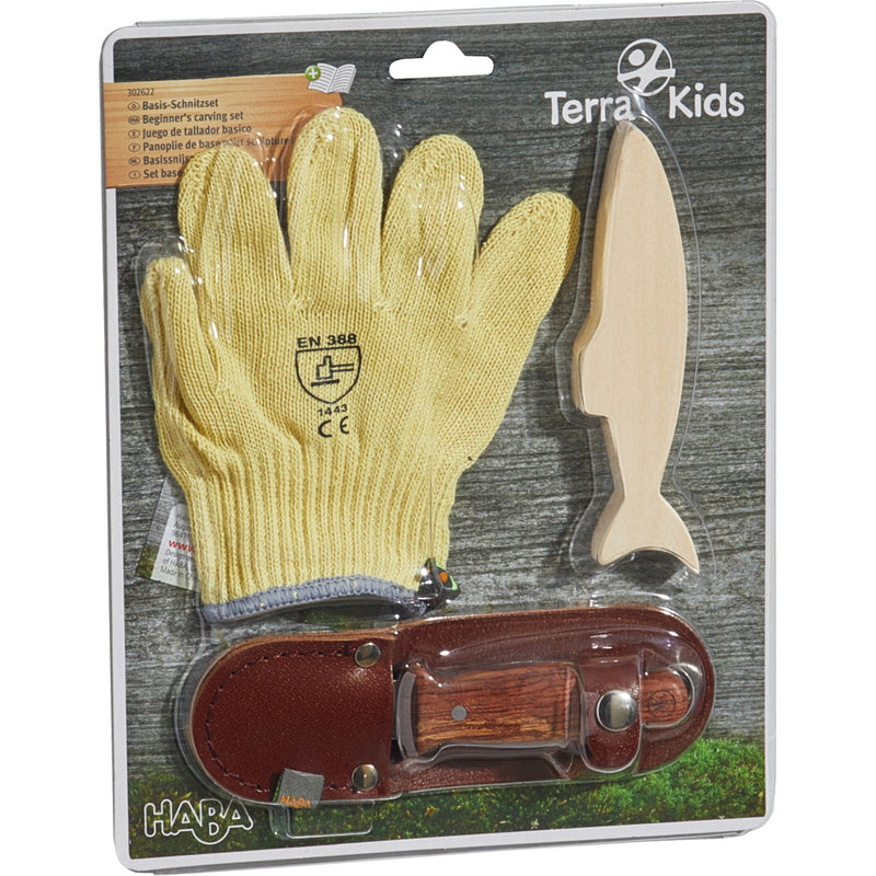 HABA Terra Kids Set de baza pentru sculptura lemn pentru copii