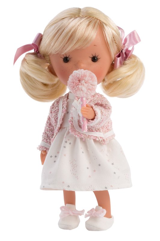 Papusa Llorens, Miss Lilly Queen, cu par blond, 26 cm