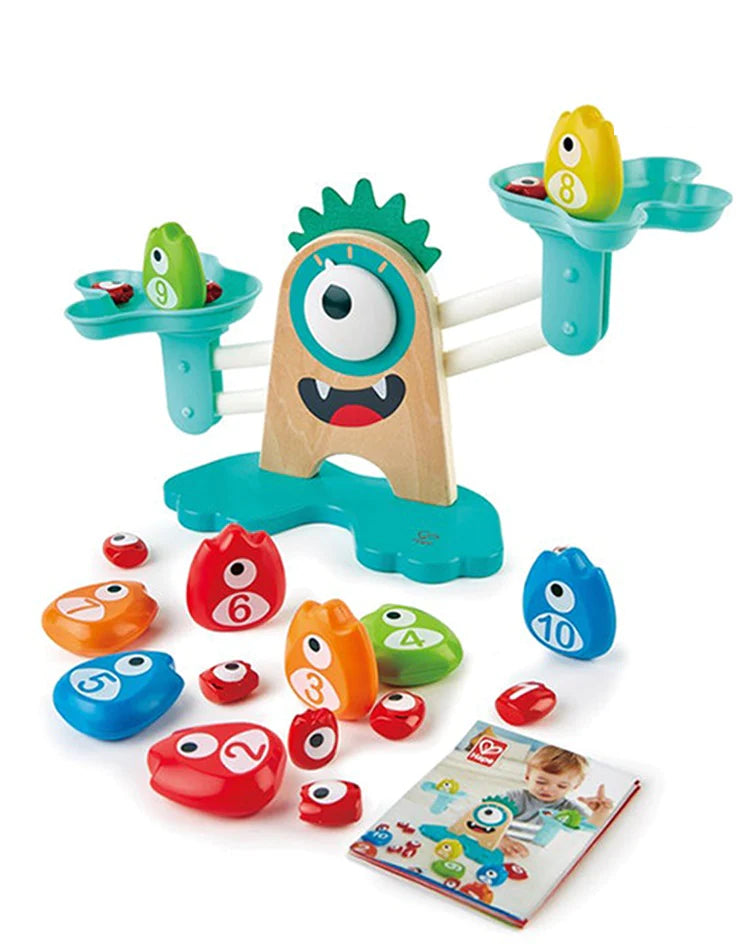 Jucarie educativa HAPE Cantar monstru E0511 balanta de jucarie Monster Math Scale HAPE