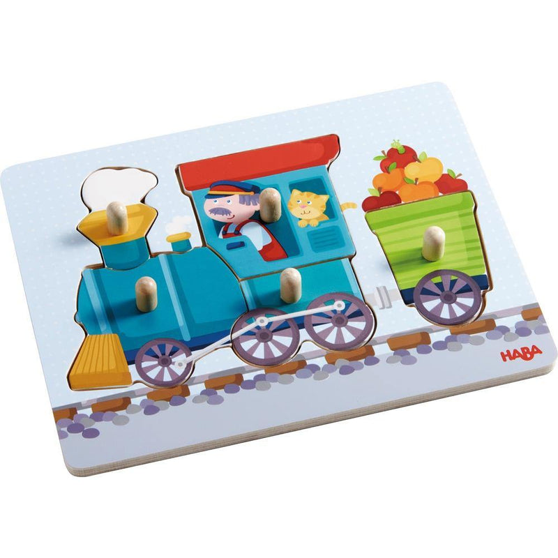 Puzzle cu buton Tren - www.copilarestiromania.com