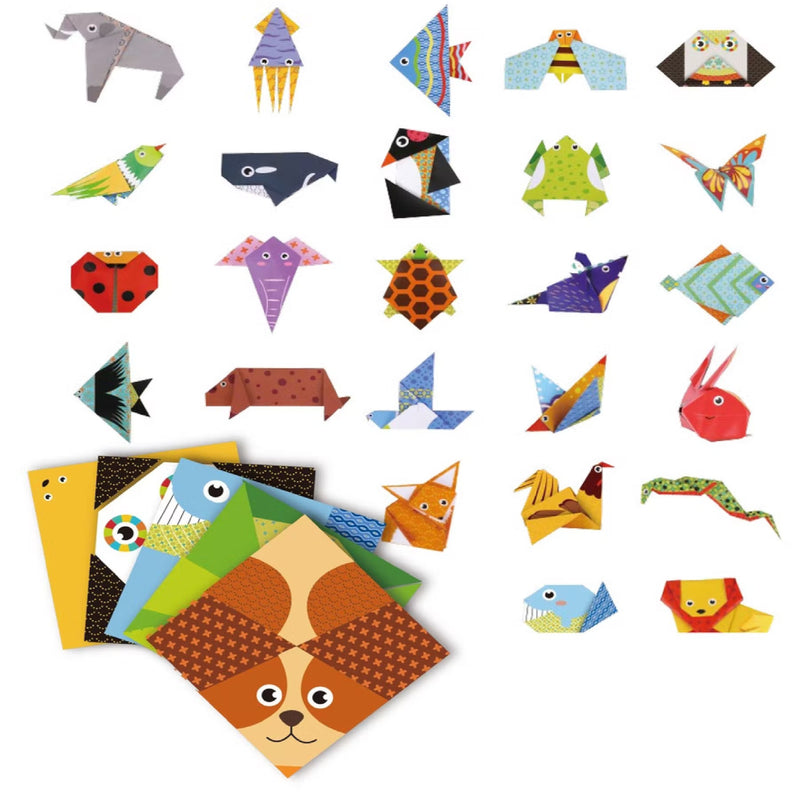 Set origami copii - Lumea animalelor -creeaza animale din hartie