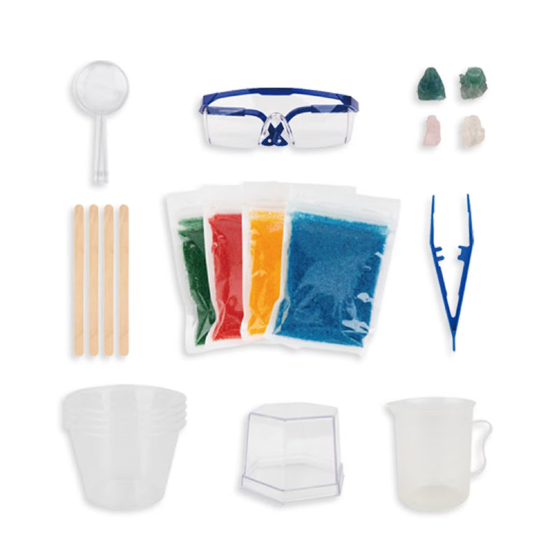 KIT STEM - Kit stiinta copii - Cristale magice - Experiment 4 cristale - Laboratorul de cristale