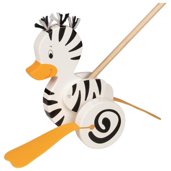 Jucarie de impins  - Rata zebra - GOKI