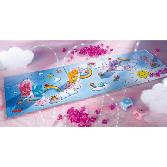 Joc HABA Unicorni - Unicorn Glitterluck – Cloud Crystals - Unicorni cu sclipici Cristale de nori HABA