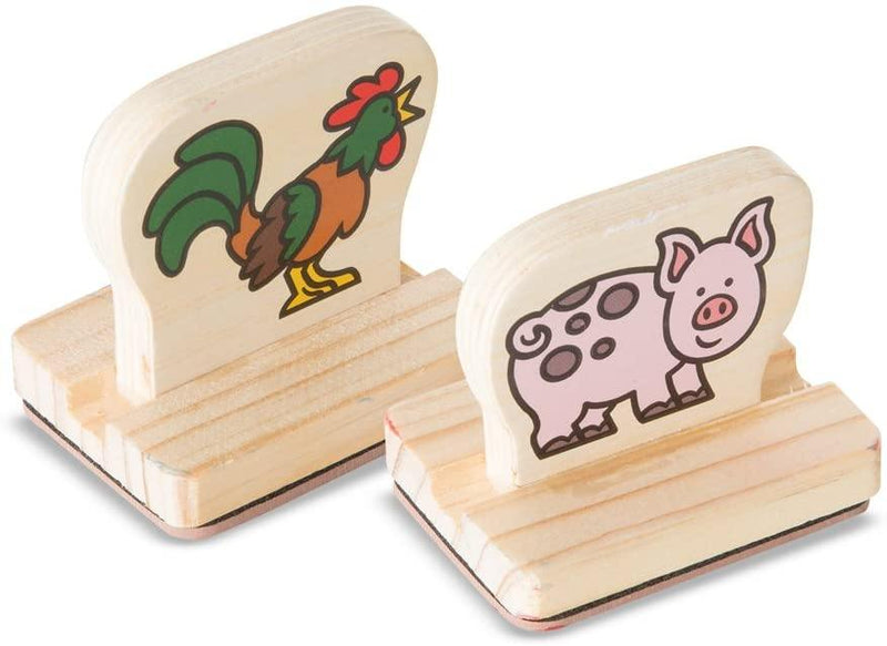 Primele mele stampile Animale de la ferma Melissa and Doug - www.copilarestiromania.com