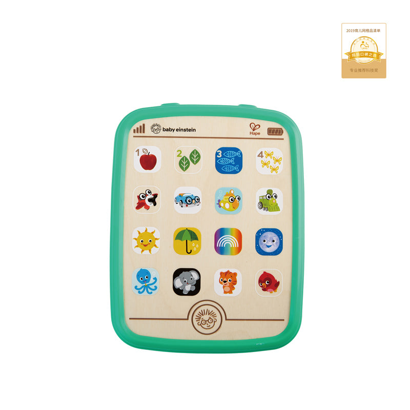 Tableta Baby Einstein - bebe invata limbi straine - MAGIC TOUCH CURIOSITY TABLET™ HAPE Jucarie interactiva de lemn