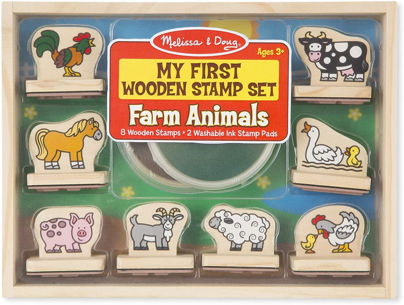 Primele mele stampile Animale de la ferma Melissa and Doug - www.copilarestiromania.com