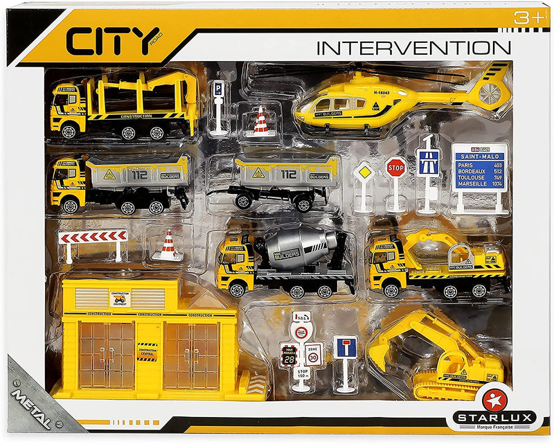 STARLUX City - Set masini pe santierul de constructii- set masinute metalice