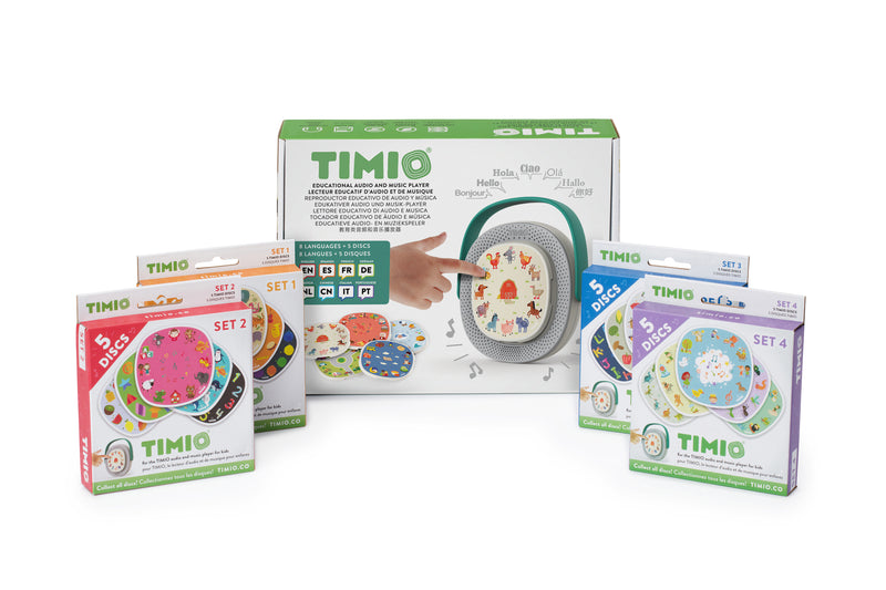 Timio Starter Kit - jucarie interactiva copii 2-6 ani - player audio fara ecrane - jucarie educativa interactiva