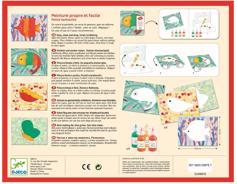 Set creativ Djeco Bebe apasa si picteaza - pictura copii 18 luni