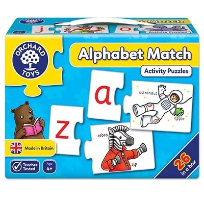 Joc Educativ - Puzzle In Limba Engleza Invata Alfabetul Prin Asociere Alphabet Match