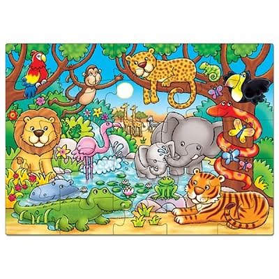 Puzzle Cu Activitati Cine Este In Jungla? Who'S In The Jungle?