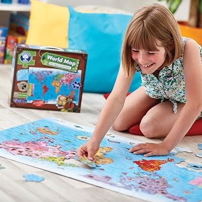 Puzzle Si Poster Harta Lumii (Limba Engleza 150 Piese) World Map Puzzle & Poster