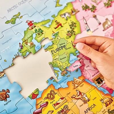 Puzzle Si Poster Harta Lumii (Limba Engleza 150 Piese) World Map Puzzle & Poster