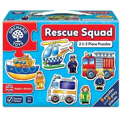 Set 6 Puzzle Echipa De Salvare (2 Si 3 Piese) Rescue Squad