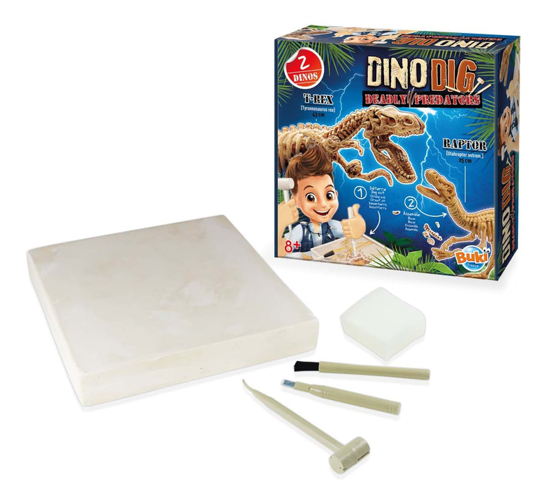 Kit De Sapat - Dinozaur - DINO Dig Buki France - Joc sapa si descopera - Joc excavare copii