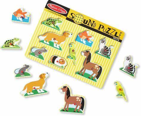 Puzzle sonor Melissa & Doug Animale de companie - www.copilarestiromania.com