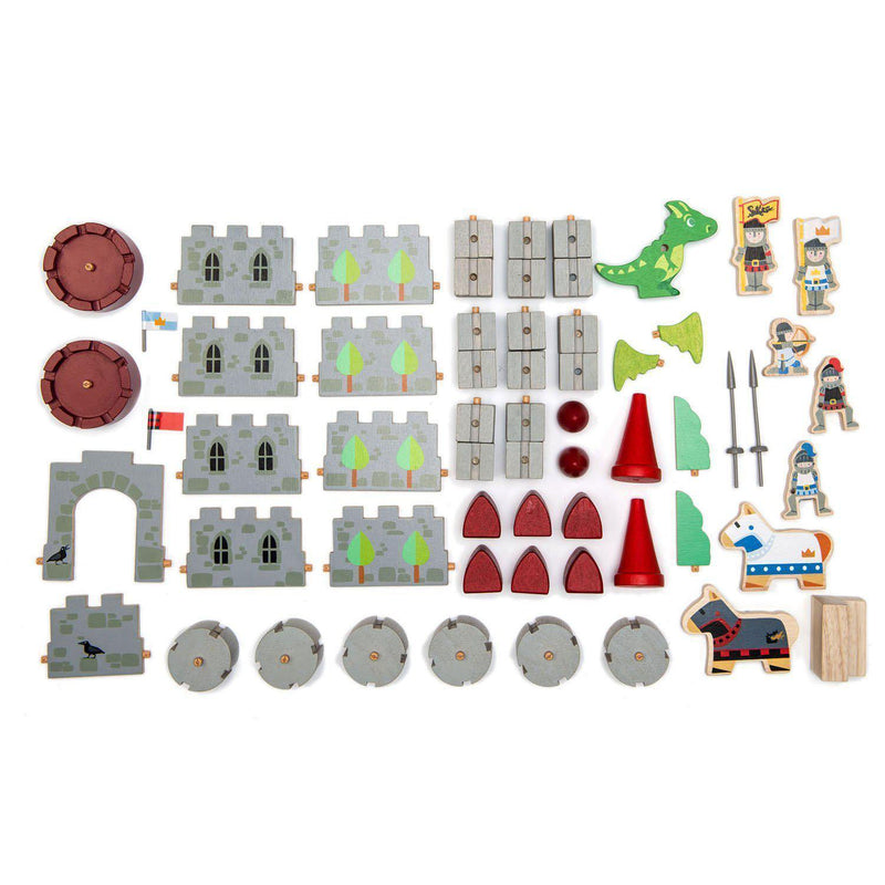 Set de joaca din lemn - Castelul dragonului - Tender Leaf Toys