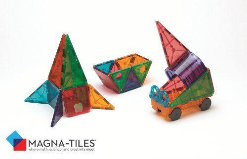 Magna-Tiles Clear Colors set magnetic 48 piese - www.copilarestiromania.com