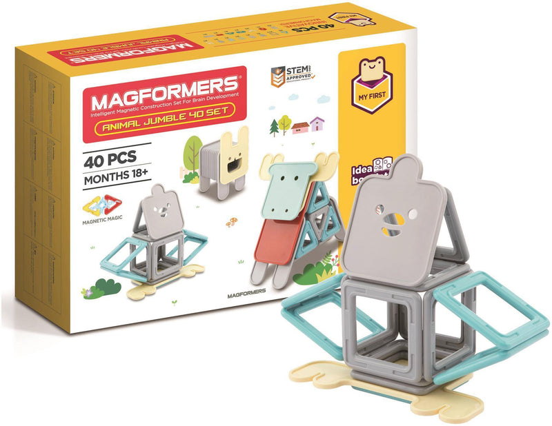 Set magnetic de construit- Magformers Animale - 40 piese - www.copilarestiromania.com