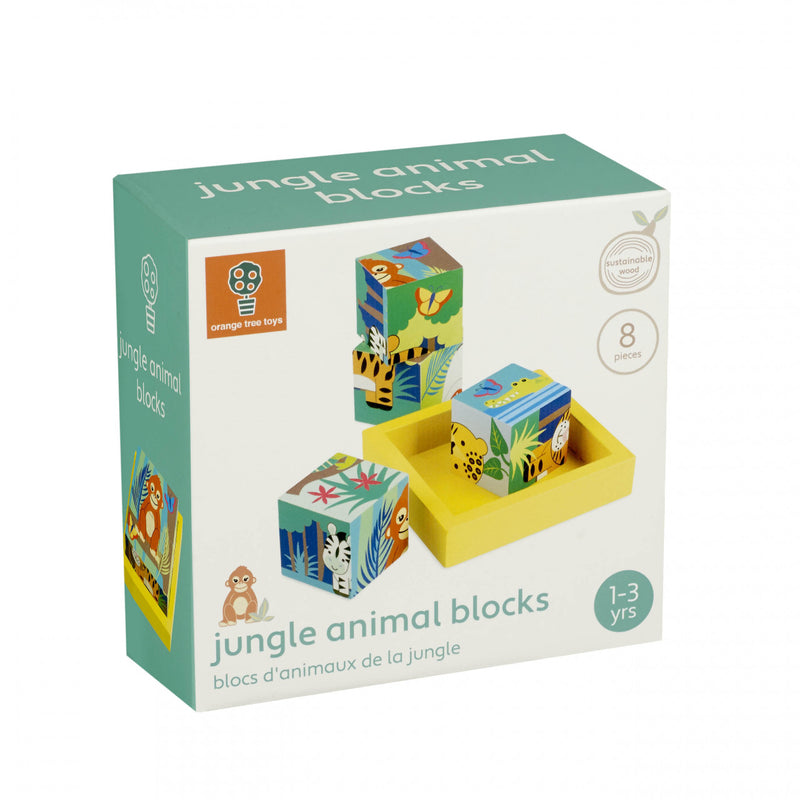 Cuburi Cu Animale Din Jungla, Orange Tree Toys