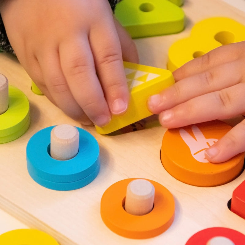 Joc de lemn - invata sa numeri - Max and Lea Playboard - articol Montessori