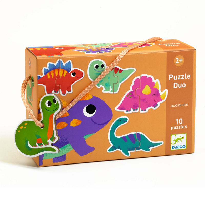 Puzzle Duo Micii Dinozauri, Djeco