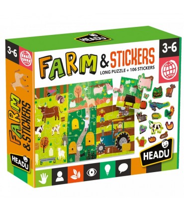 Puzzle Headu - Puzzle ferma cu stickere