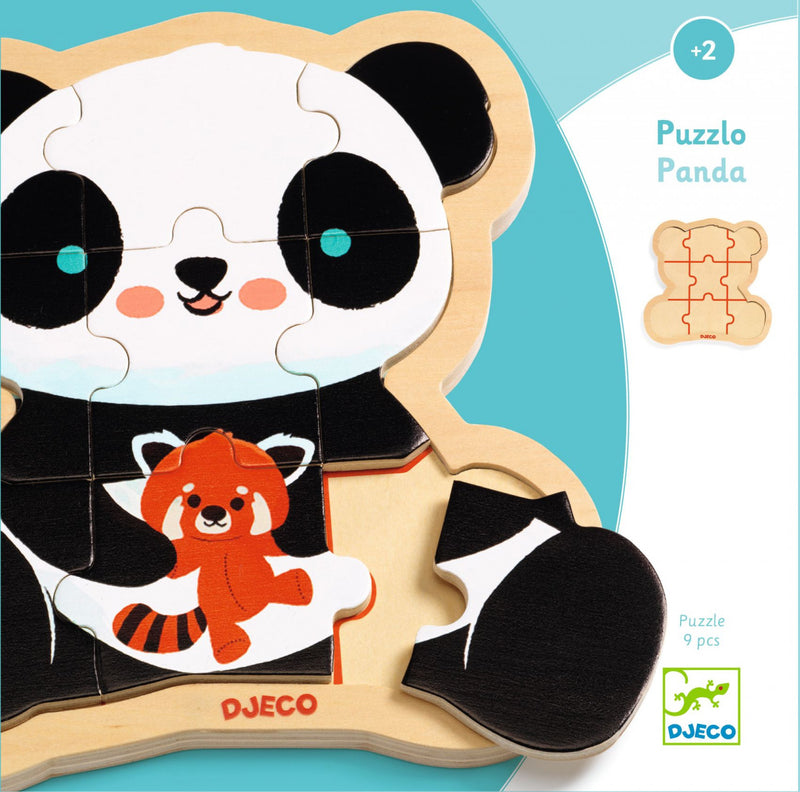 Puzzle Lemn Ursuletul Panda, Djeco