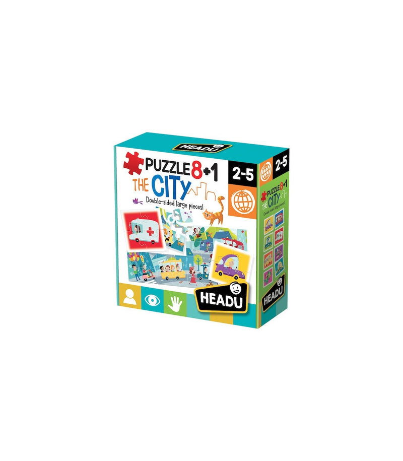 Puzzle HEADU 8+1 Oras Puzzle copii 4 piese