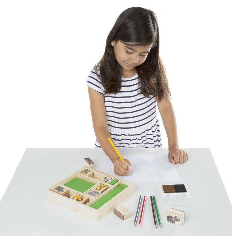 Set stampile lemn Safari Melissa and Doug - www.copilarestiromania.com