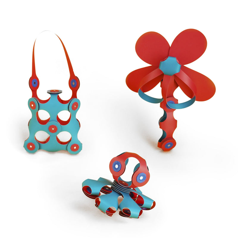 Set Clixo De Construit Cu Magnet, Itsy Pack Flamingo-Turquoise 30