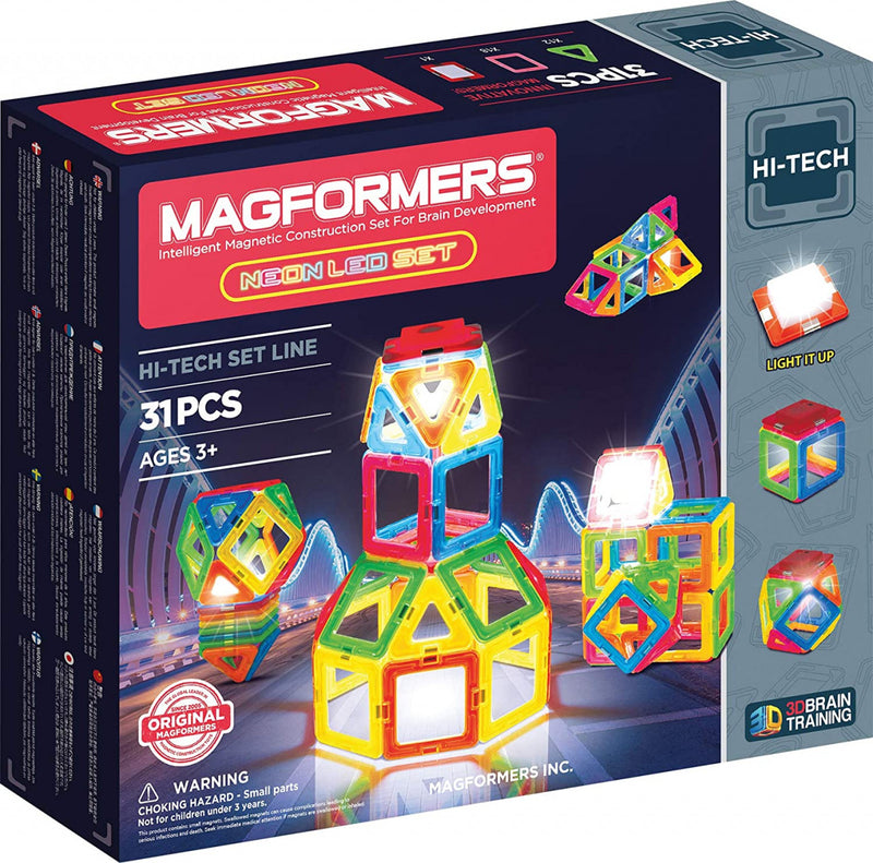 Set De Construit Magnetic Cu Lumina Led, Magformers