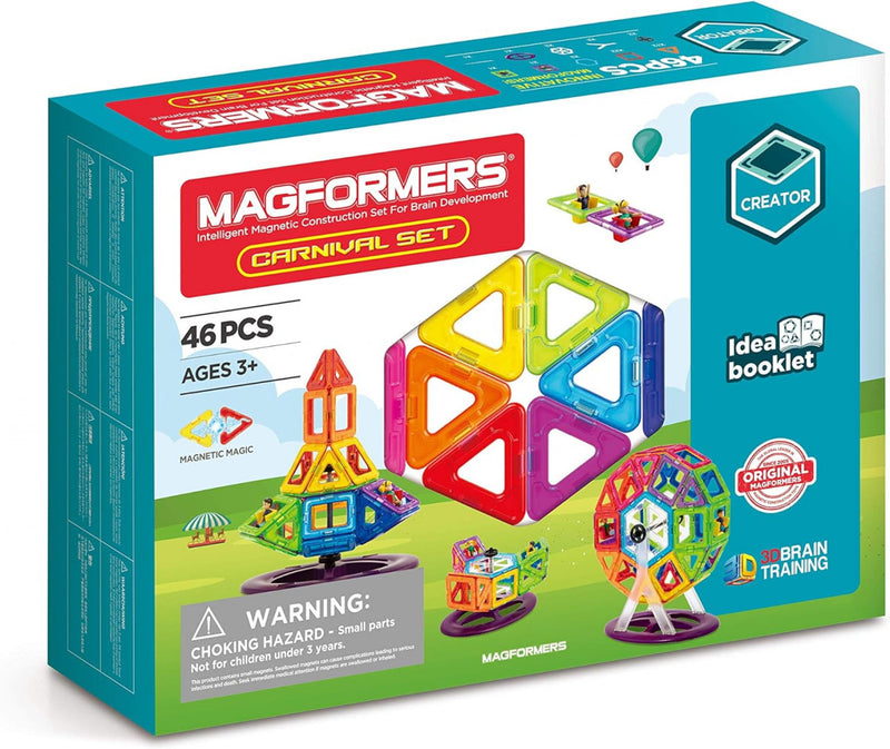 Set Magnetic De Construit Magformers Carnival Plus Set 48 Piese