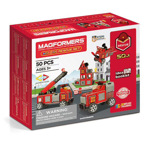 Set Magnetic Magformers, Uimitorul Set Cu Vehicule De Interventie