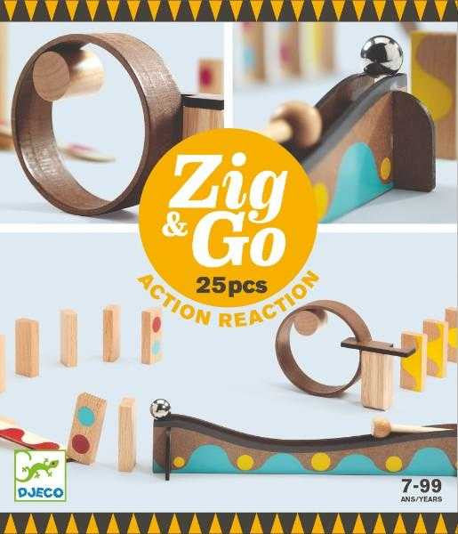 Zig & Go Djeco, Set De Constructie Trasee, 25 Piese