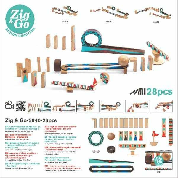 Zig & Go Djeco, Set De Constructie Trasee, 28 Piese